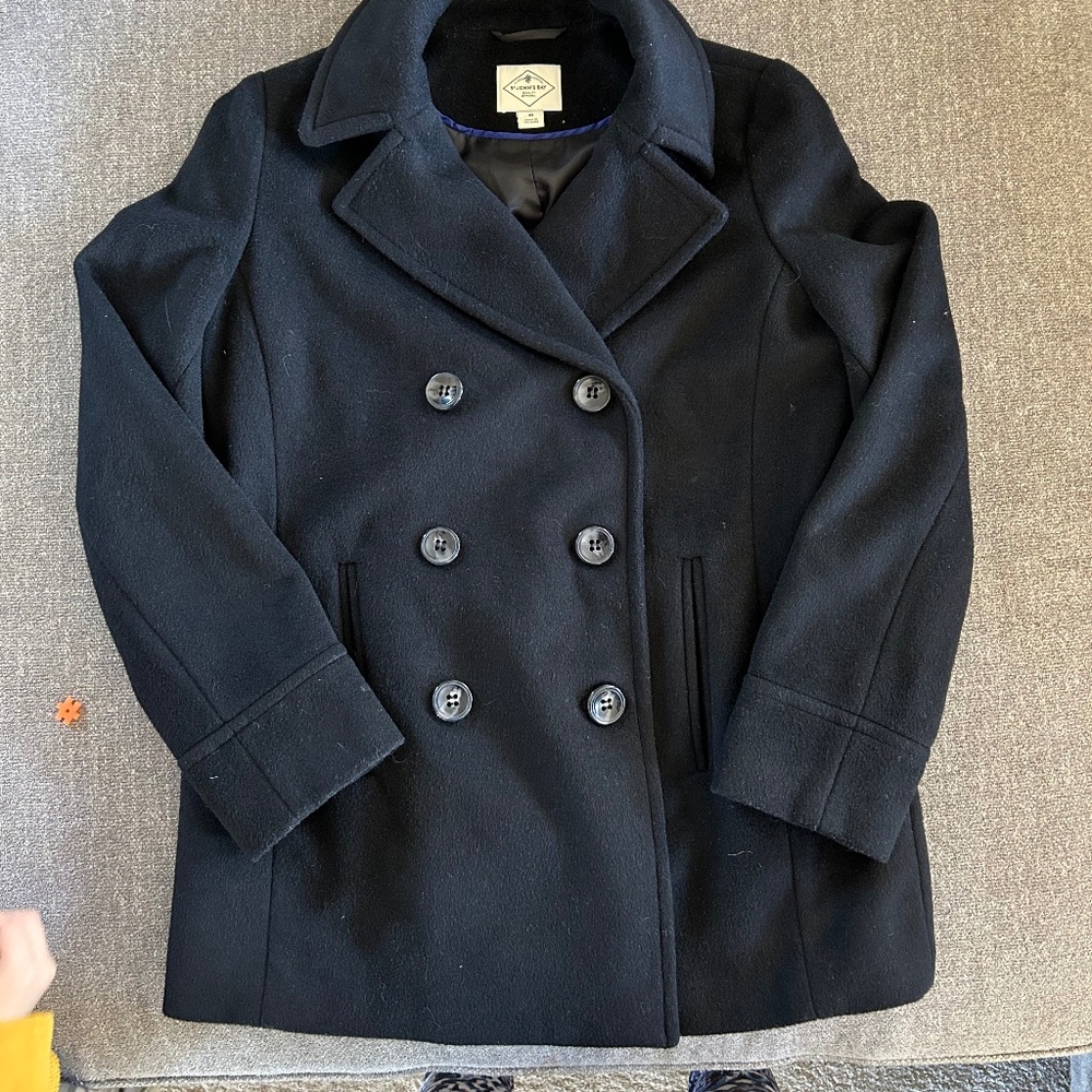 🌺Wool St. John’s Bay Heavy Pea Coat - Picture 11 of 12